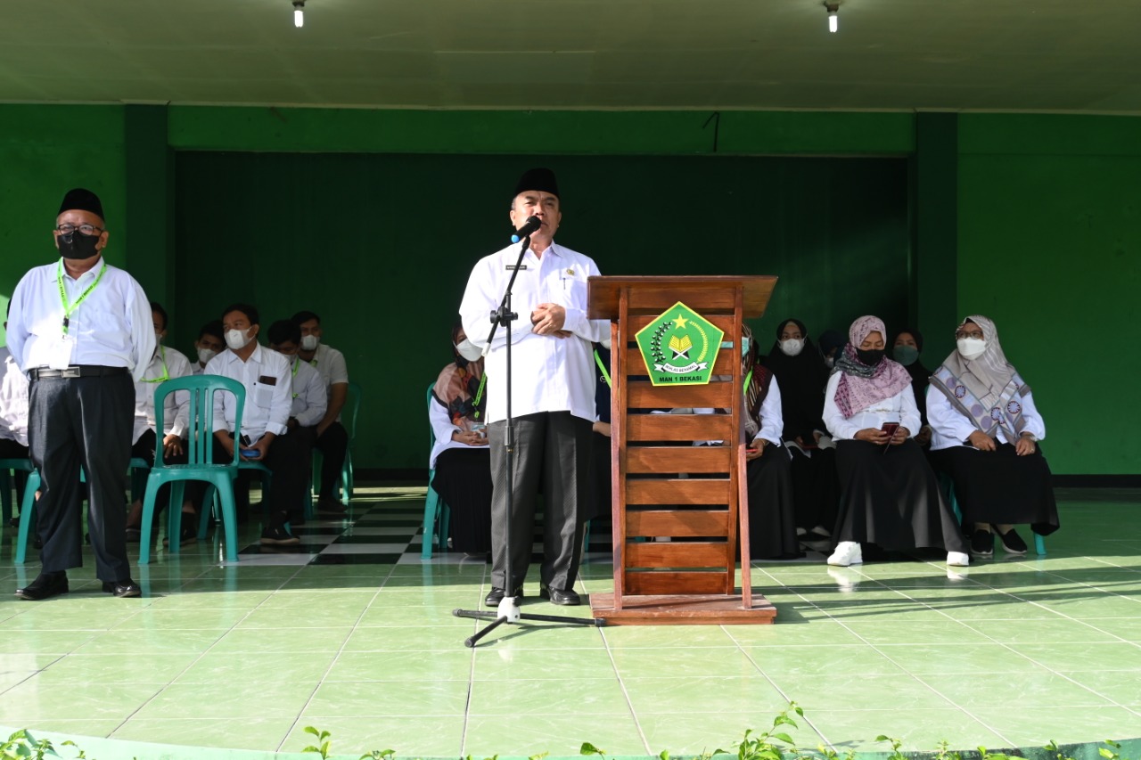 Kakankemenag Kab Bekasi Buka Ujian Madrasah Tahun 2021/2022 di MAN 1 Bekasi